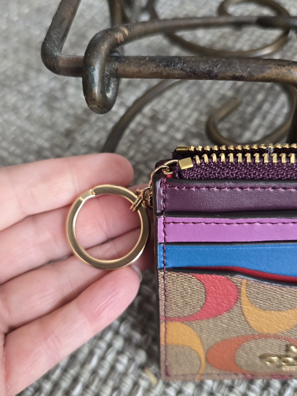 Coach Multicolor Signature Card Case - Picture 4 of 4